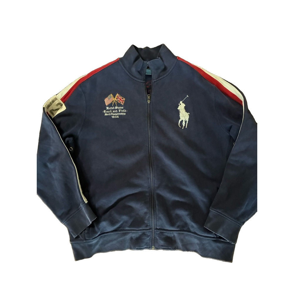 Polo Ralph Lauren US Track & Field Championship Full Zip Track Jacket. Men's 2XL